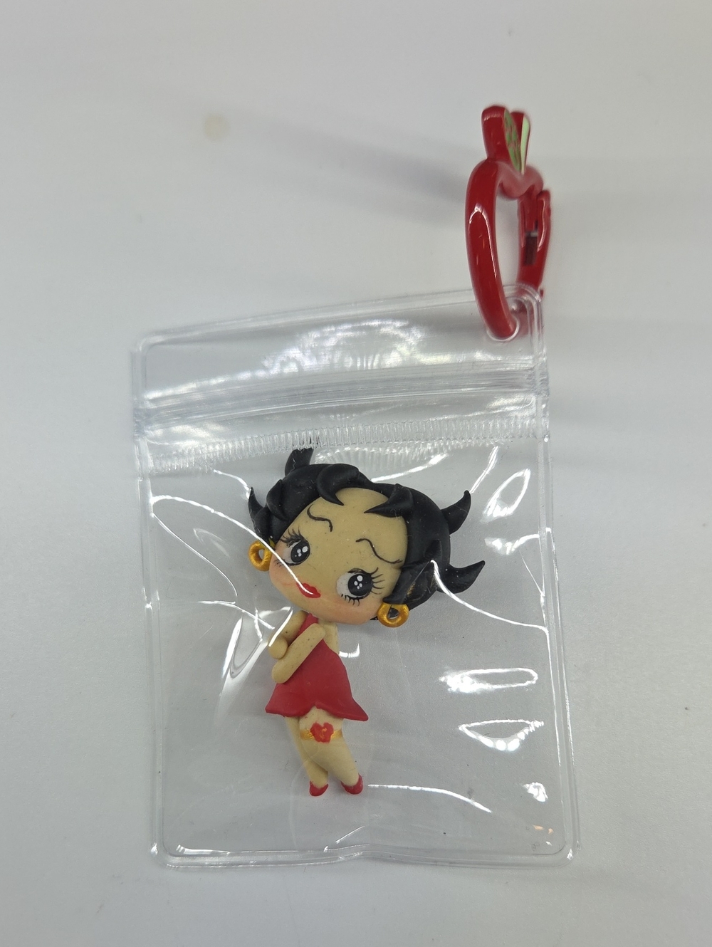 Red Betty Boop Clay Style Keychain Charm (Unbranded)